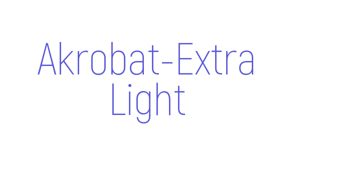 Akrobat-Extra Light Font Download