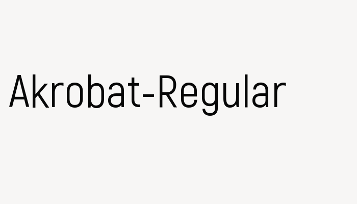 Akrobat-Regular font download