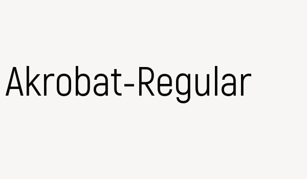 Akrobat-Regular Font