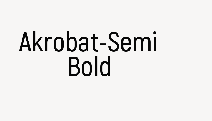 Akrobat-Semi Bold font download