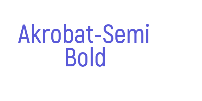 Akrobat-Semi Bold Font Download