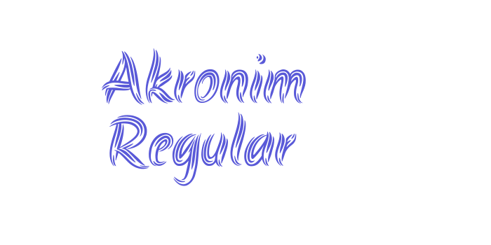 Akronim Regular Font