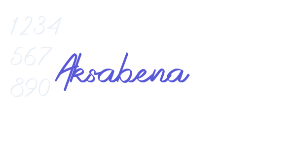 Aksabena font