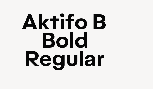 Aktifo B Bold Regular Font