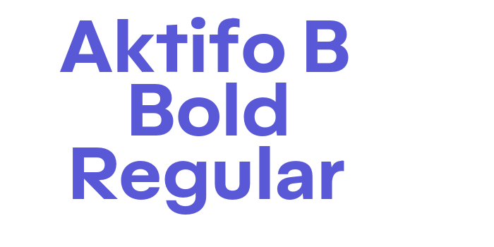 Aktifo B Bold Regular Font