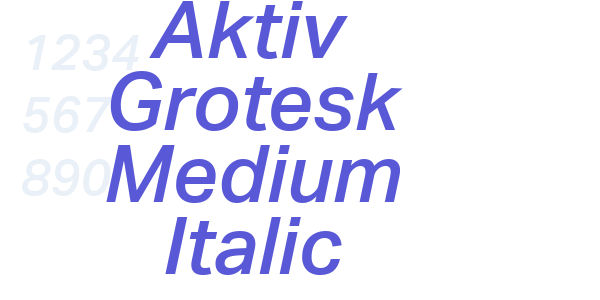 Aktiv Grotesk Medium Italic font free