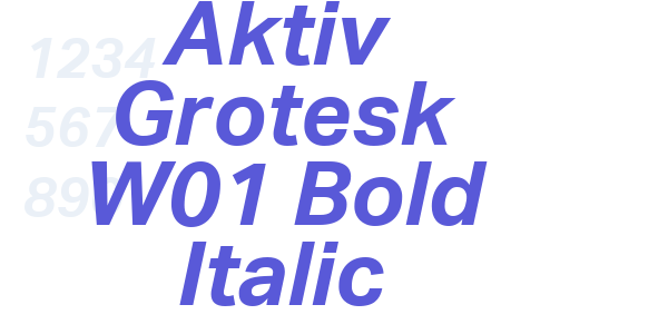 Aktiv Grotesk W01 Bold Italic font free