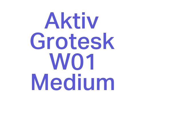 Aktiv Grotesk W01 Medium Font