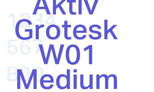 Aktiv Grotesk W01 Medium Font