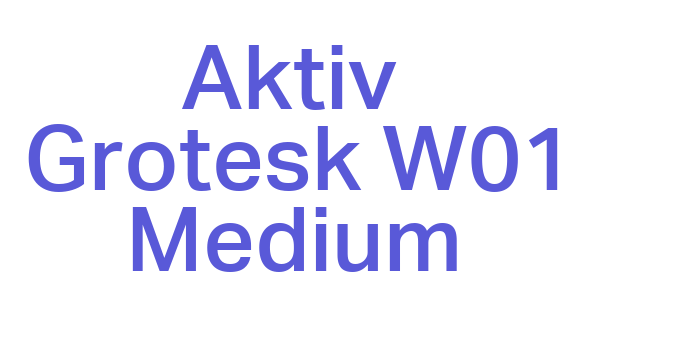 Download Aktiv Grotesk W01 Medium Font