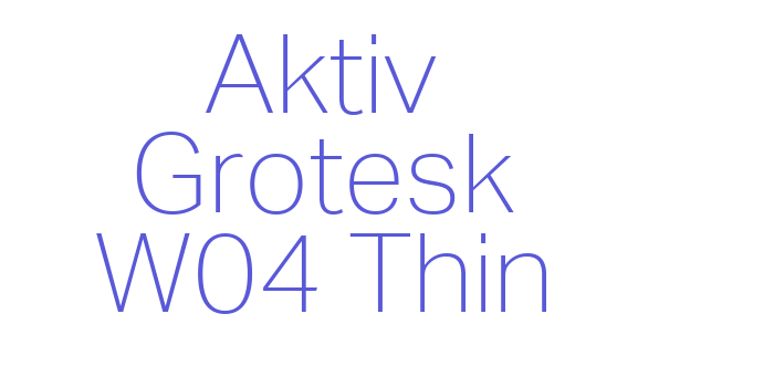 Aktiv Grotesk W04 Thin Font