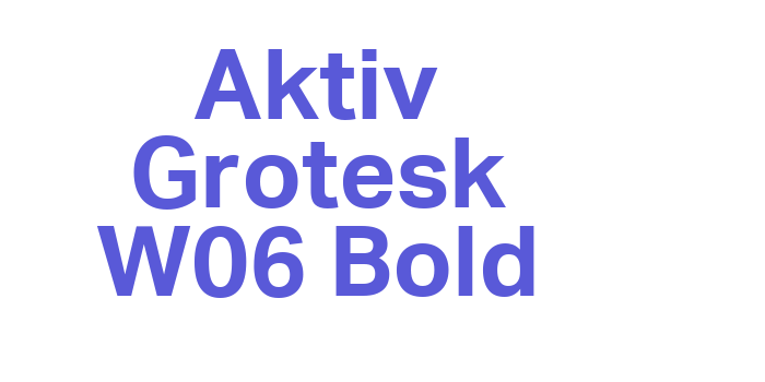 Aktiv Grotesk W06 Bold Font Download