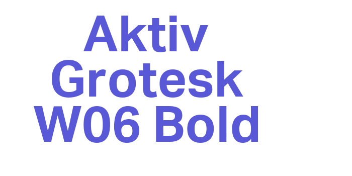 Aktiv Grotesk W06 Bold Font