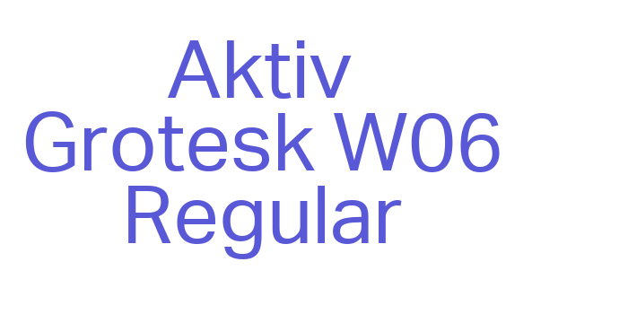 Aktiv Grotesk W06 Regular Font Download