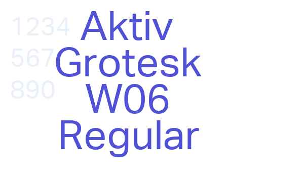 Aktiv Grotesk W06 Regular font download