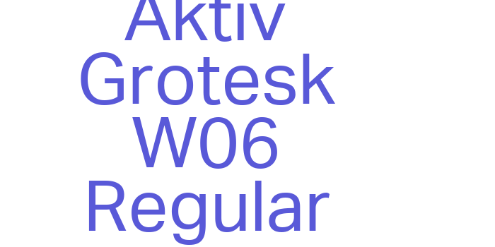 Aktiv Grotesk W06 Regular Font