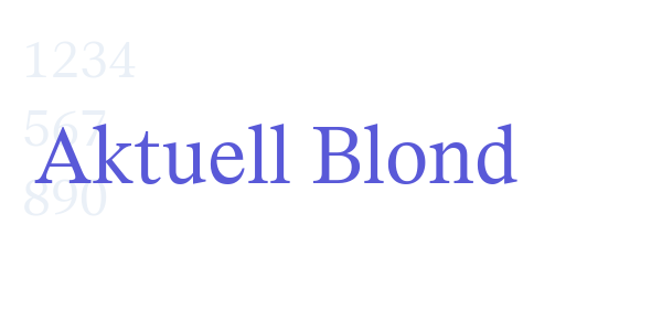 Aktuell Blond font free