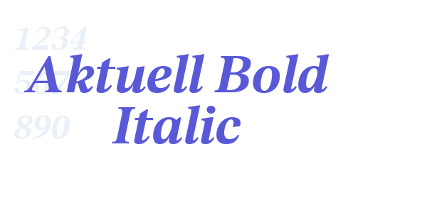 Aktuell Bold Italic font free