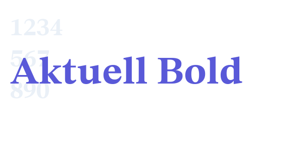 Aktuell Bold font free