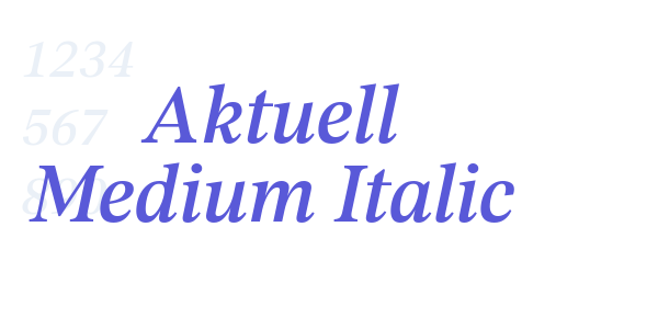 Aktuell Medium Italic font free