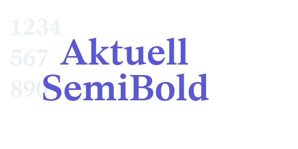 Aktuell SemiBold font free