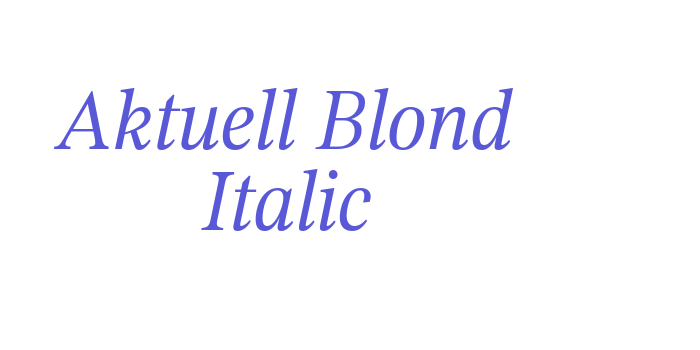 Aktuell Blond Italic Font Download