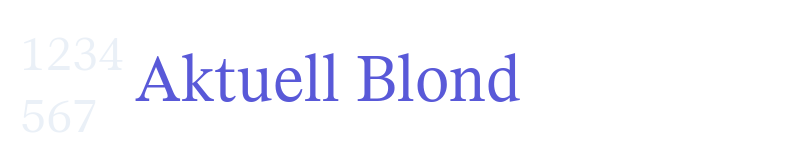 Aktuell Blond-related font