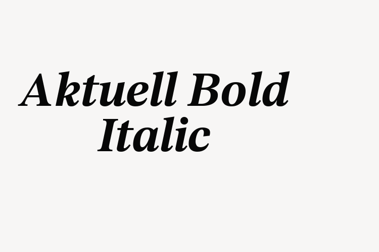 Aktuell Bold Italic font download