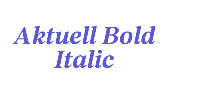 Aktuell Bold Italic Font Download