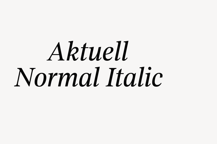 Aktuell Normal Italic font download