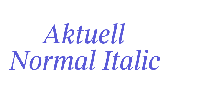 Aktuell Normal Italic Font