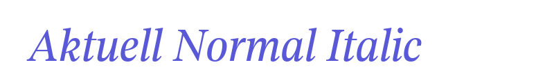 Aktuell Normal Italic