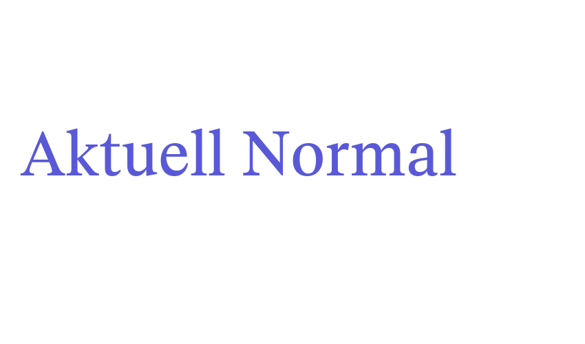 Aktuell Normal Font