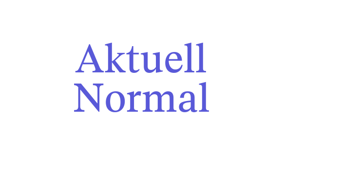 Aktuell Normal Font Download