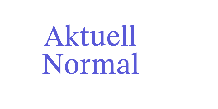 Aktuell Normal Font