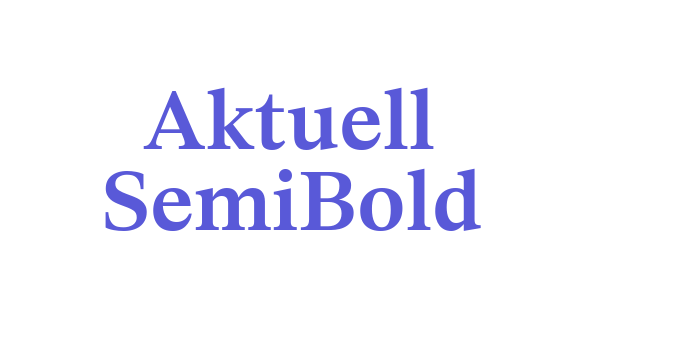 Aktuell SemiBold Font Download