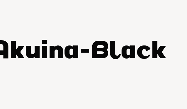 Akuina-Black Font