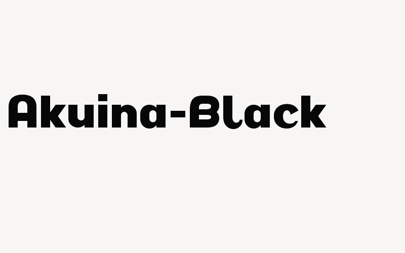 Akuina-Black Font