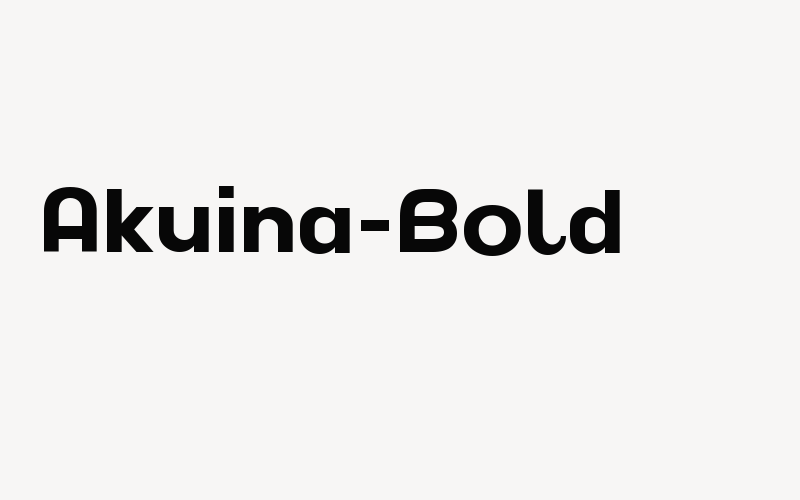 Akuina-Bold Font