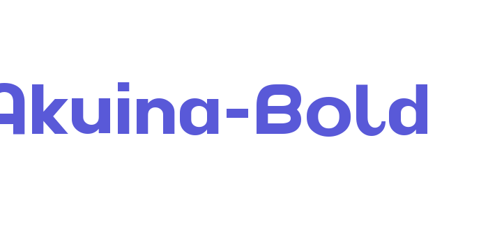 Akuina-Bold Font