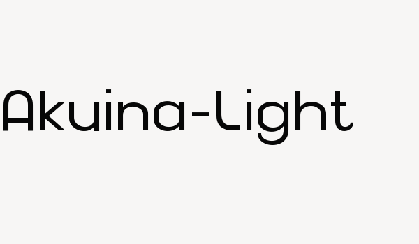 Akuina-Light Font