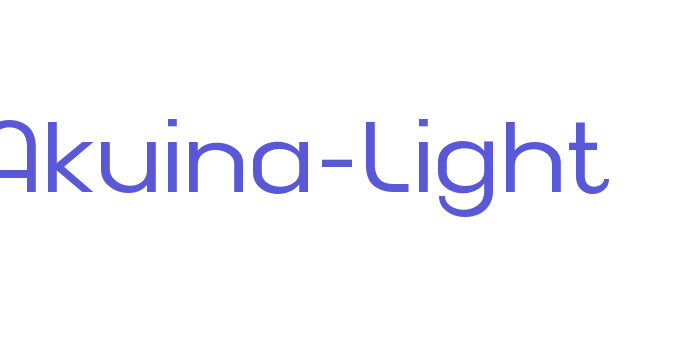 Akuina-Light Font