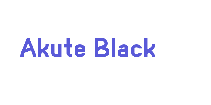 Akute Black Font Download