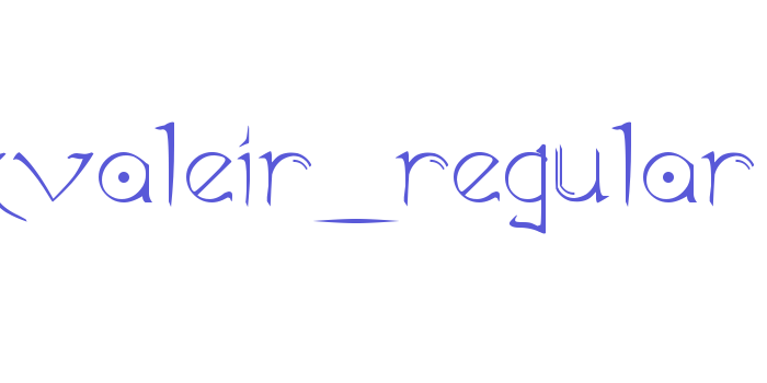 Akvaleir_regular Font