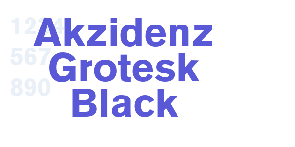 Akzidenz Grotesk Black font free