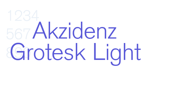 Akzidenz Grotesk Light font free