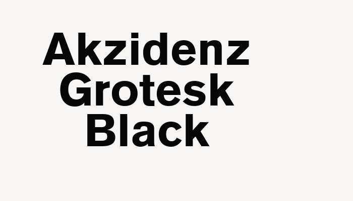 Akzidenz Grotesk Black font download