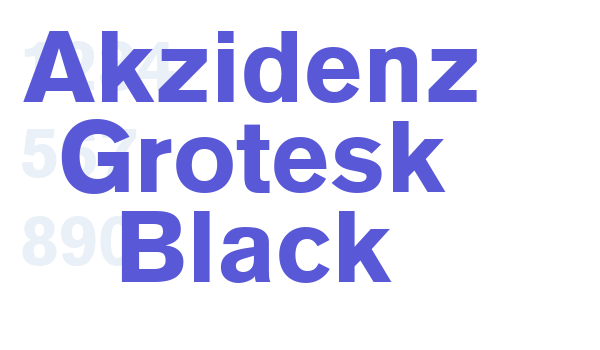 Akzidenz Grotesk Black Font