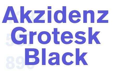 Akzidenz Grotesk Black Font