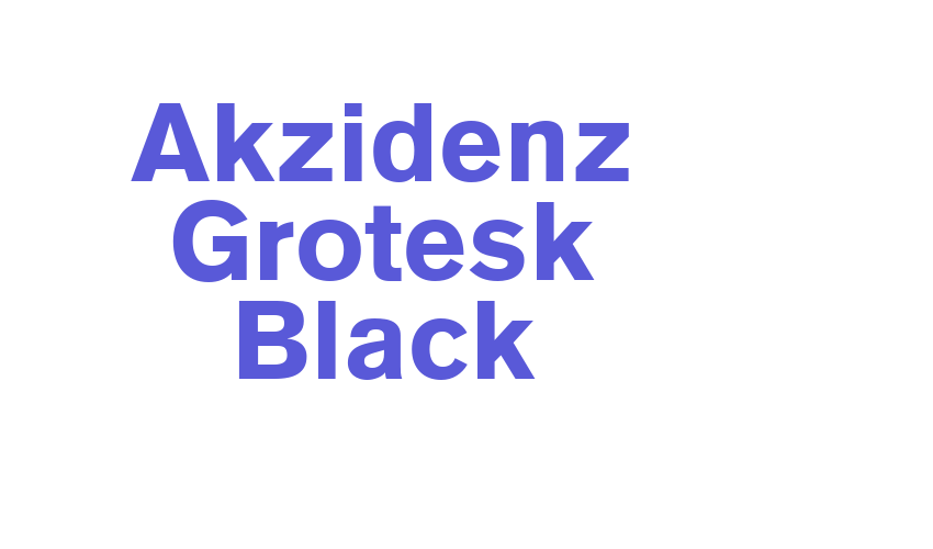 Akzidenz Grotesk Black Font